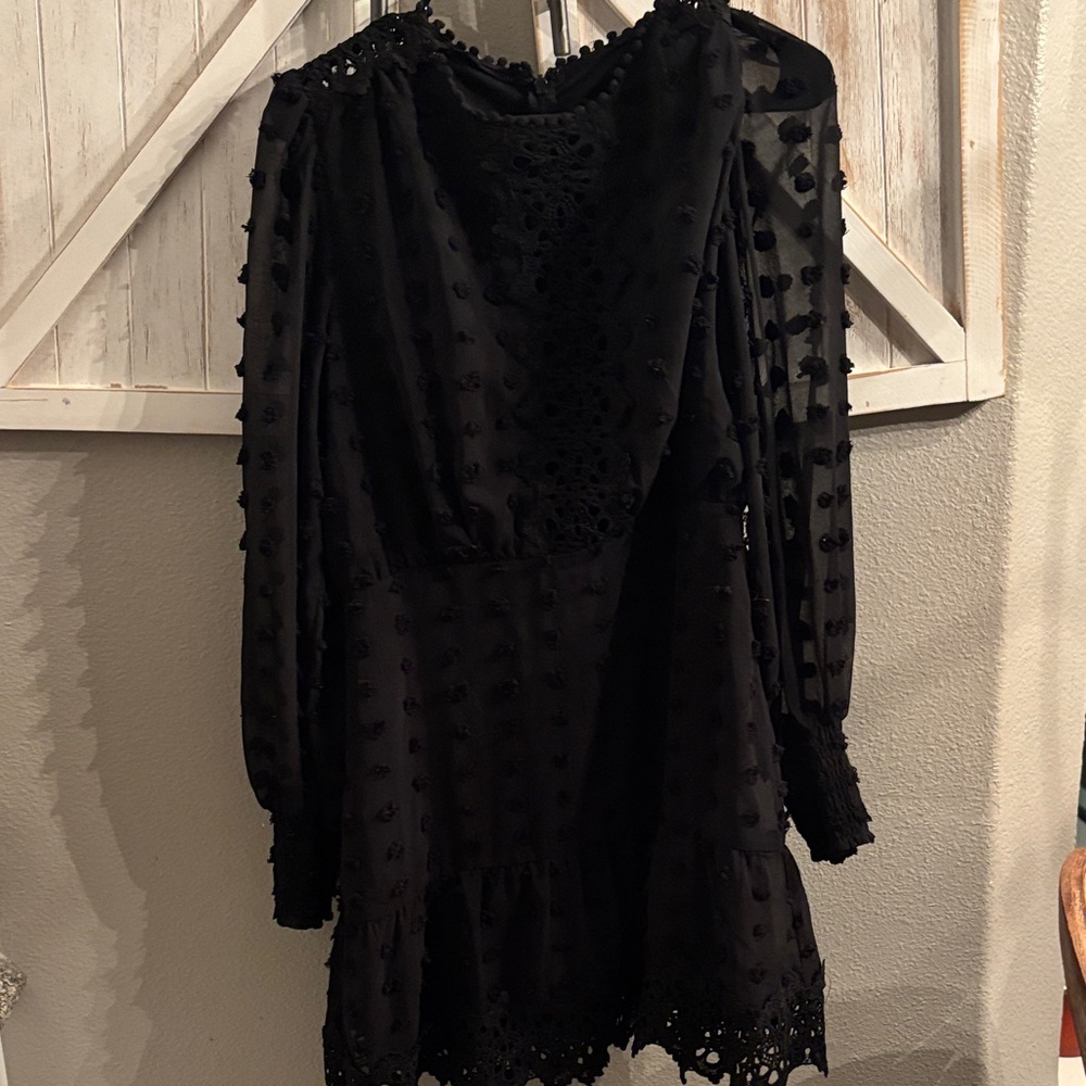 Lulus Elegant Black Lace Dress ptp 19 - Picture 2 of 6